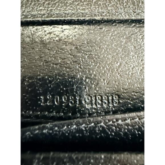 Authentic GUCCI Eclipse Long Wallet Purse GG Canvas Leather 120931 Black 3628N - Picture 13 of 13